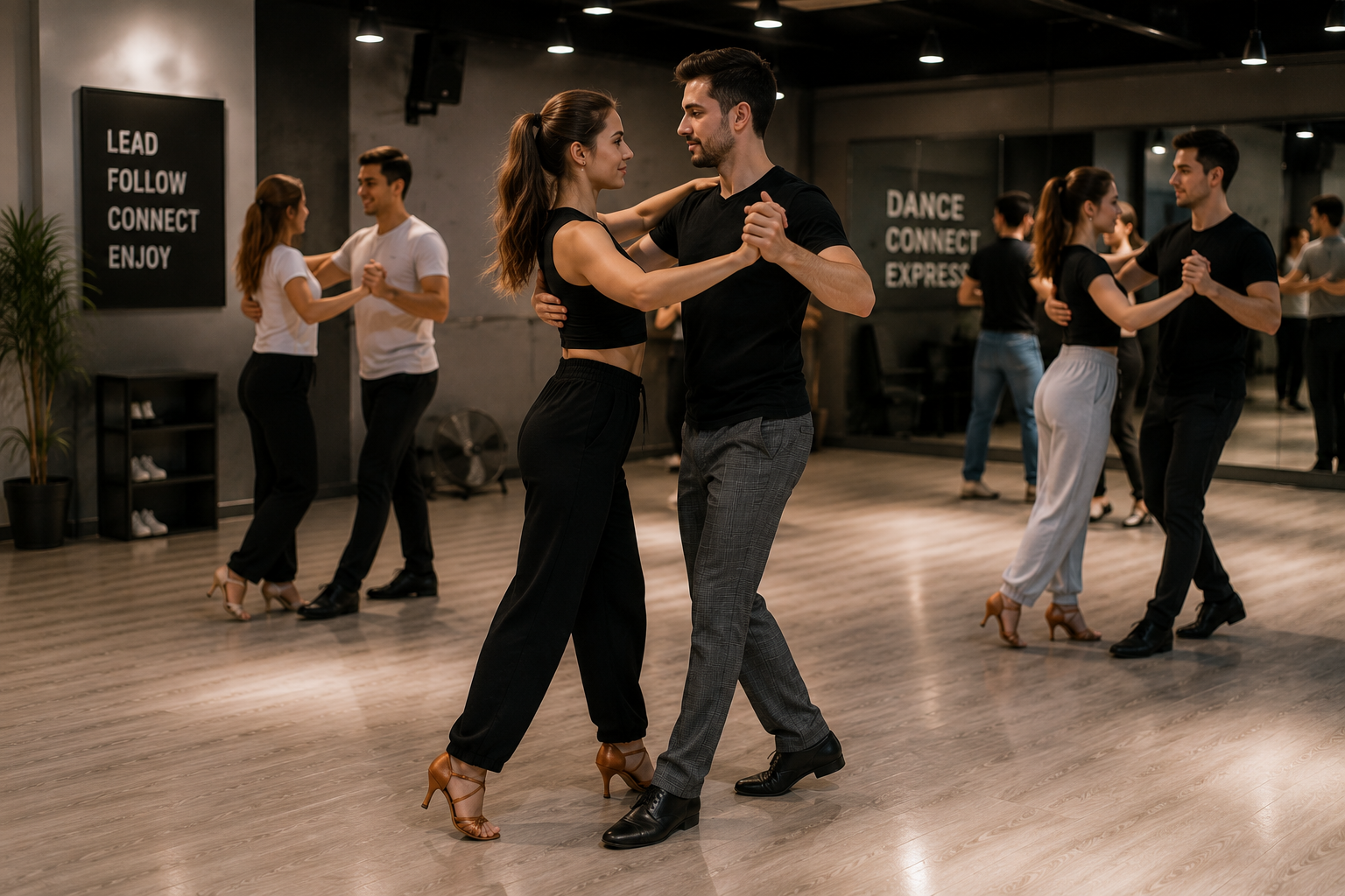 Partner dance coaching for couples